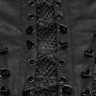 PUNK RAVE Women's Punk Pin Side Zipper Lace-up Underbust Corset