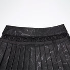PUNK RAVE Women's Punk Printed Rings Pleated Skirt