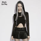 PUNK RAVE Women's Punk Pullover Sheer Hooded Cape