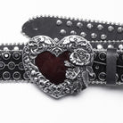 PUNK RAVE Women's Punk Rhinestone Heart Belt