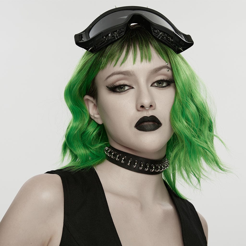 PUNK RAVE Women's Punk Rings Choker