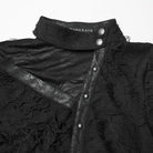 PUNK RAVE Women's Punk Ripped Cutout Buckle-up Strappy Long Sleeve Dress