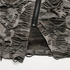 PUNK RAVE Women's Punk Ripped Distressed Short Sleeved Shirt