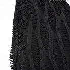 PUNK RAVE Women's Punk Ripped Eyelet Strap Chian Slit Dress