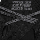 PUNK RAVE Women's Punk Ripped Side Slit Detachable Skirt