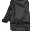 PUNK RAVE Women's Punk Rivet Ruched Strap Gloves