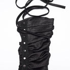 PUNK RAVE Women's Punk Rivet Ruched Strap Gloves