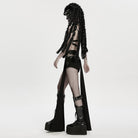 PUNK RAVE Women's Punk Rivet&Skull Fox-headed Braided Hood