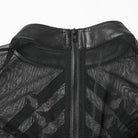 PUNK RAVE Women's Punk Rivet Strappy Long Sleeved Dress