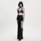 PUNK RAVE Women's Punk Rivets Chained Headwear