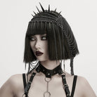 PUNK RAVE Women's Punk Rivets Chained Headwear
