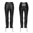 PUNK RAVE Women's Punk Rivets Drawstring Leggings