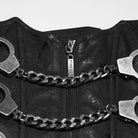 PUNK RAVE Women's Punk Rivets Handcuffs Chain Underbust Corset
