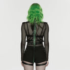 PUNK RAVE Women's Punk Rivets Shorts with Detachable Leg Harnesses