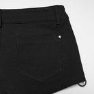 PUNK RAVE Women's Punk Rivets Shorts with Detachable Leg Harnesses