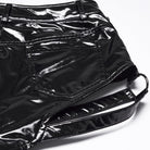 PUNK RAVE Women's Punk Rivets Zips Cutout Shorts