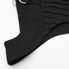 PUNK RAVE Women's Punk Ruched Zip Short Hooded Vest