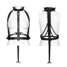 PUNK RAVE Women's Punk Skeleton Chained Harness Black