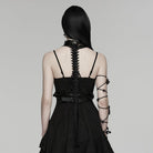 PUNK RAVE Women's Punk Skeleton Chained Harness Black