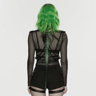 PUNK RAVE Women's Punk Skeleton Chained Harness Black-Green