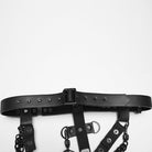 PUNK RAVE Women's Punk Skeleton Chained Harness Black-Green