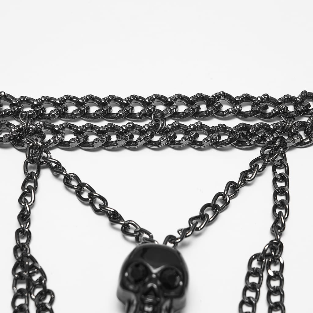 PUNK RAVE Women's Punk Skull Chain Body Harness