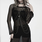 PUNK RAVE Women's Punk Skull Layered Chain Body Harness