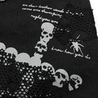 PUNK RAVE Women's Punk Skull Mesh Splice Short Skrit with Belt