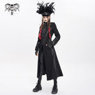 PUNK RAVE Women's Punk Skull Plumed Chain Hat