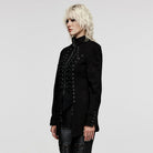 PUNK RAVE Women's Punk Stand Collar Irregular Coat