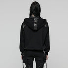 PUNK RAVE Women's Punk Strappy Hoodie