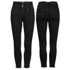 PUNK RAVE Women's Punk Straps Skinny Jeans