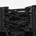 PUNK RAVE Women's Punk Studded Buckle Halter Lace-up Underbust Corset