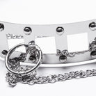 PUNK RAVE Women's Punk Studded Metal Chain Belt