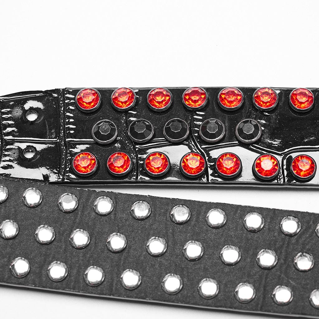 PUNK RAVE Women's Punk Studded Skeleton Belt