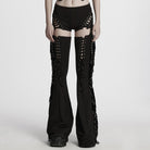 PUNK RAVE Women's Punk Tassel Lace-up Detachable Pants