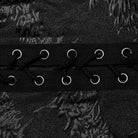 PUNK RAVE Women's Punk Thorns Printed Lace-up Flared Pants Black