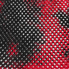 PUNK RAVE Women's Punk Tie-dyed Cutout Mesh Top Black-Red