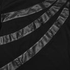 PUNK RAVE Women's Punk Turtleneck Eyelet Buckle Strap Long Sleeve Top