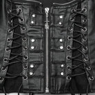 PUNK RAVE Women's Steampunk Domineering High Collar Rivets Lace Up Corsets