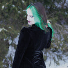 PUNK RAVE Women's Victorian Gothic Stand Collar Floral Woolen Dovetail Coats