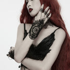 PUNK RAVE Women's Vintage Gothic Cutout Lace Gloves
