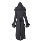 RNG Women's Gothic Flared Sleeved Faux Fur Splice Coat with Hood