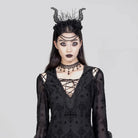 RNG Women's Gothic Horned Beaded Rose Headwear