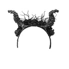 RNG Women's Gothic Horned Beaded Rose Headwear