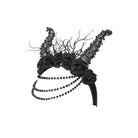 RNG Women's Gothic Horned Beaded Rose Headwear