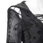 RNG Women's Gothic Plunging Flared Sleeved Split Dress with Hood