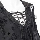 RNG Women's Gothic Plunging Flared Sleeved Split Dress with Hood