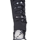 RNG Women's Gothic Rippes Mesh Splice Tank Top with Oversleeves