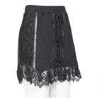 RNG Women's Gothic Ruffled Lace Splice Lace-up Skirt